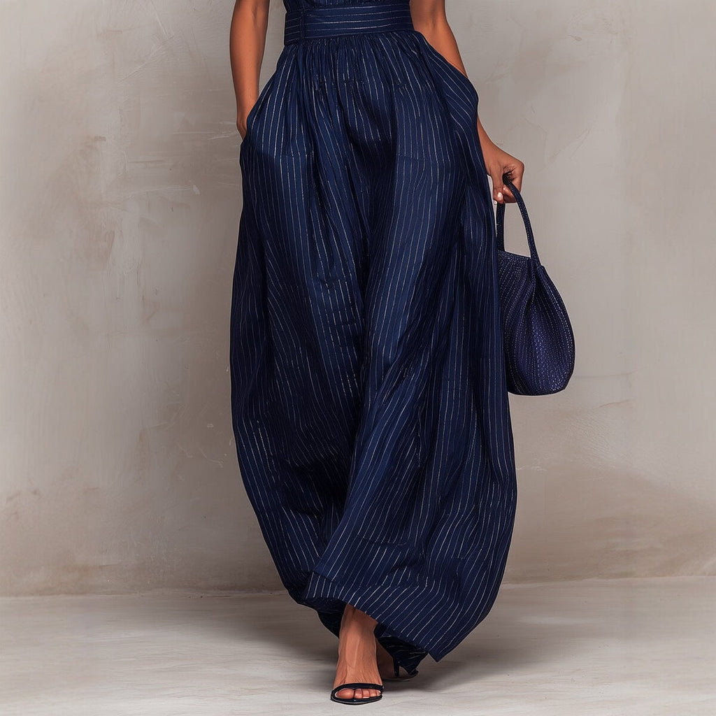 Striped Wide-Leg Jumpsuit
