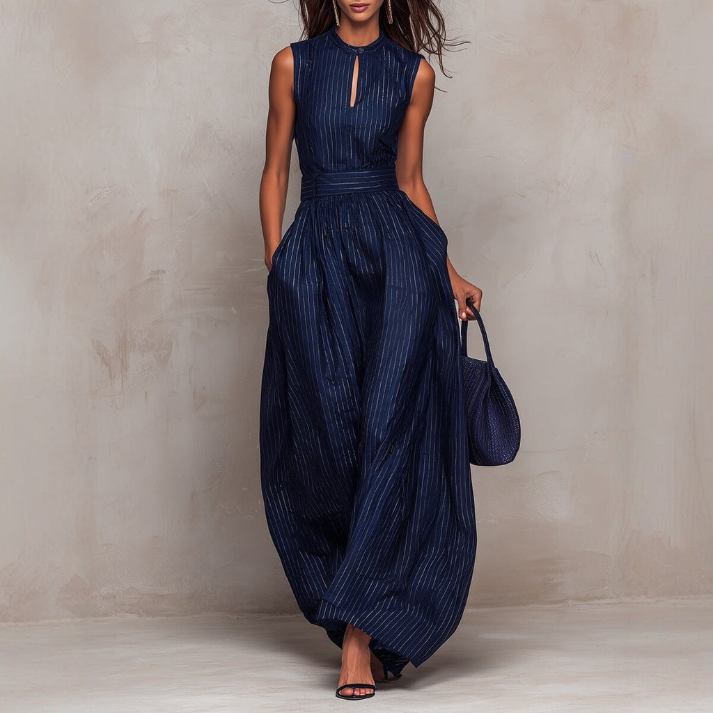 Striped Wide-Leg Jumpsuit