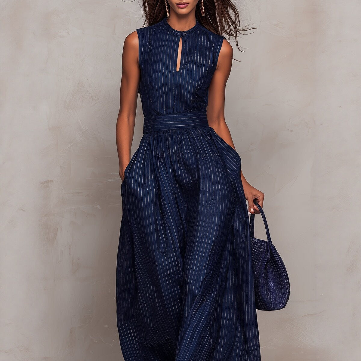 Striped Wide-Leg Jumpsuit