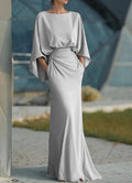 Silver Mermaid Maxi Dress
