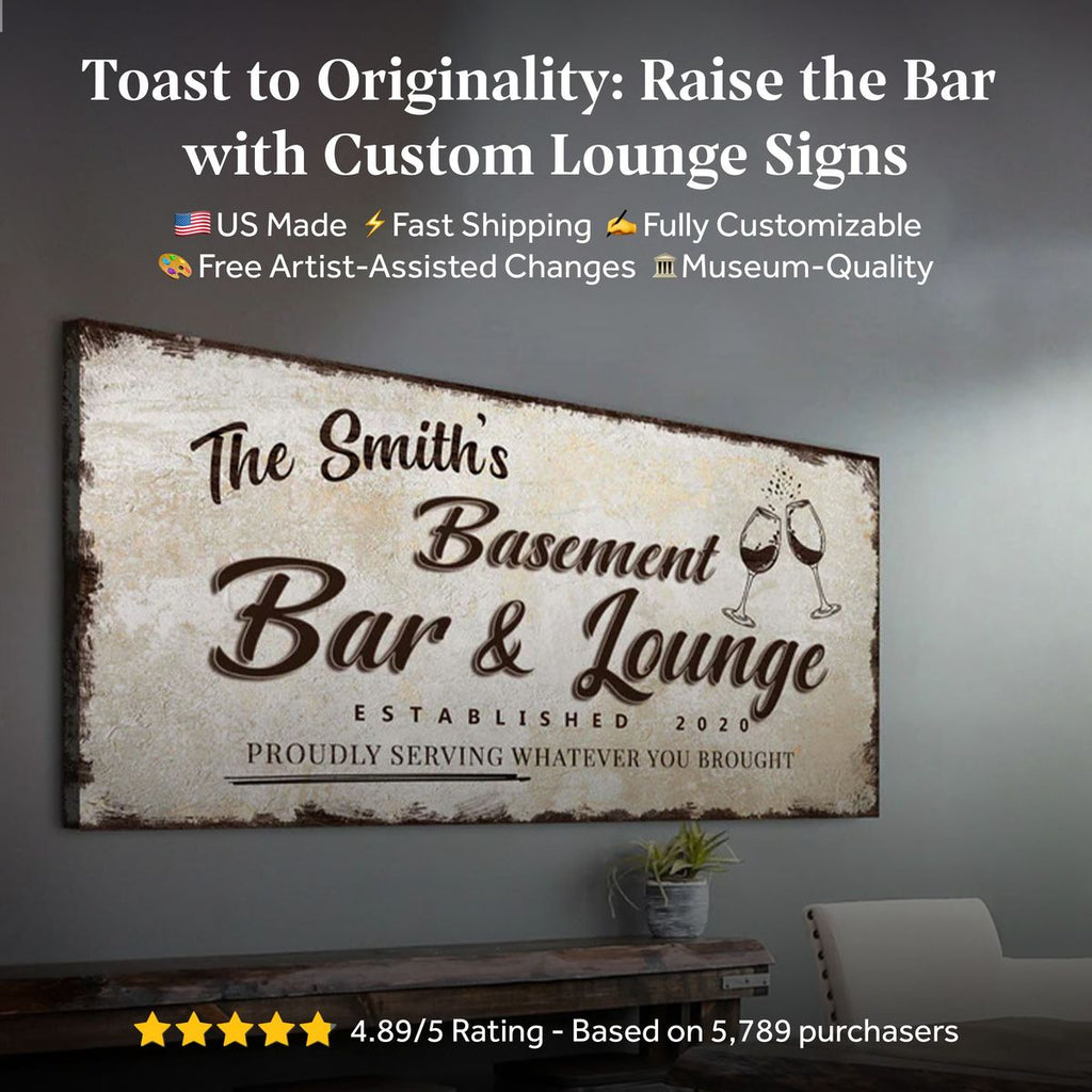Basement Bar & Lounge Sign