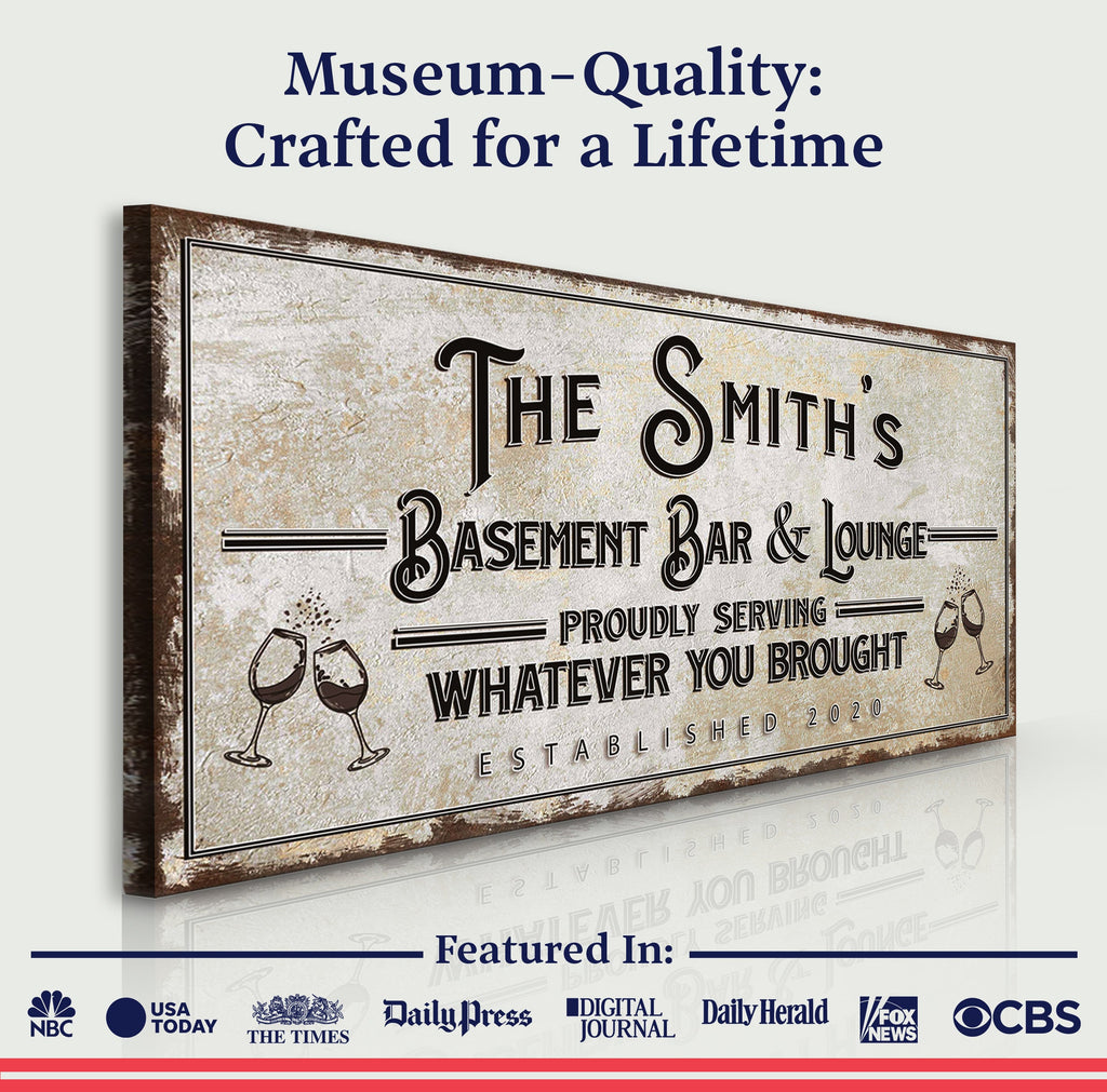 Basement Bar & Lounge Sign