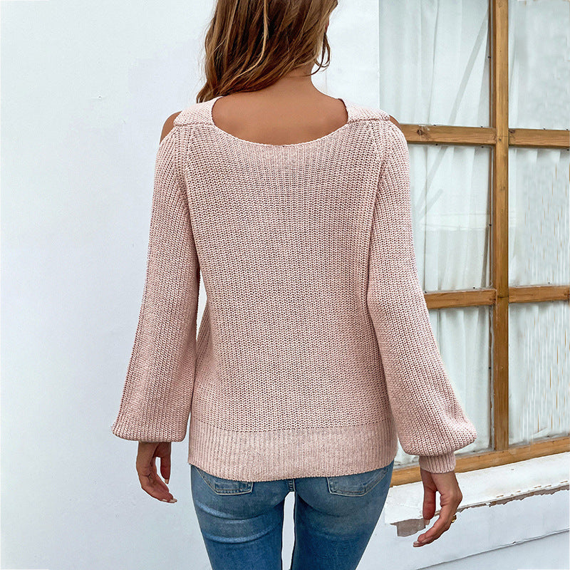 Lantern Sleeve Knit Sweater