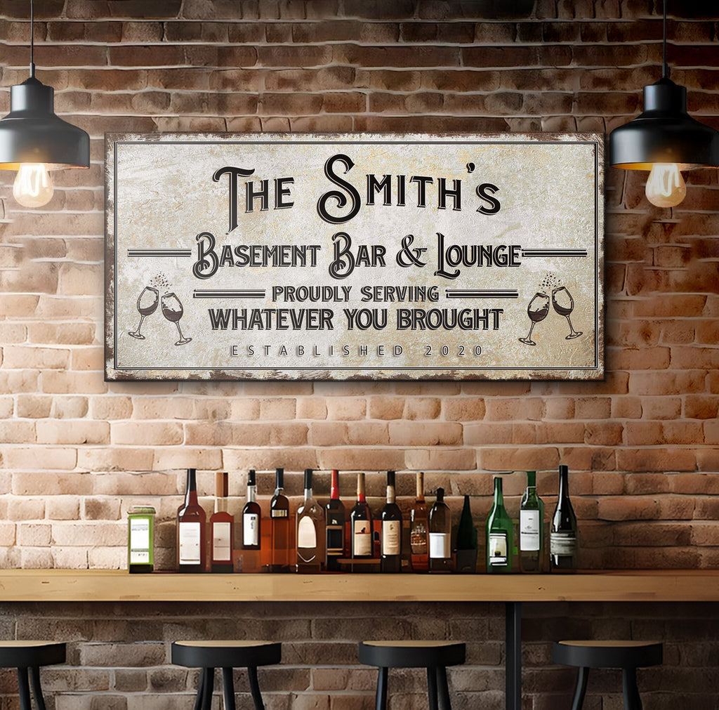 Basement Bar & Lounge Sign