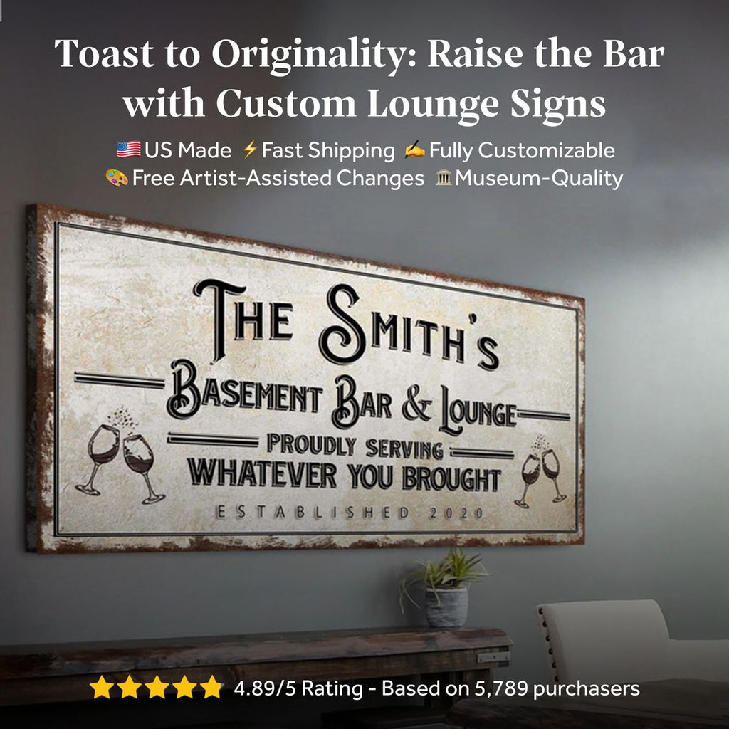 Basement Bar & Lounge Sign